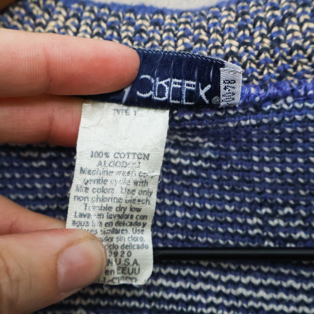 90s Fair Isle Patchwork Button up Eclectic Grandp… - image 7